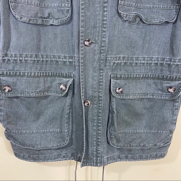 Eddie Bauer Men Green Denim Carpenter Jacket Coat - Picture 3 of 16